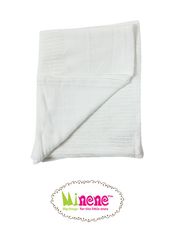 Minene Βαμβακερή Κουβέρτα Knitted Blanket White MN22423