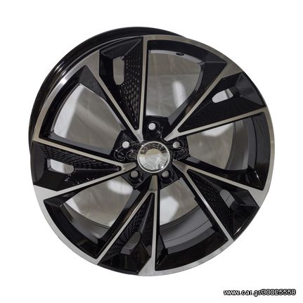 Καινούριο REPLICA ΖΑΝΤΕΣ AUDI 1566 19X8.5 ET40 5-112 BLACK MACHINED FACED