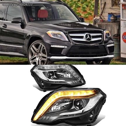 ΦΑΝΑΡΙΑ ΕΜΠΡΟΣ LED DRL Headlights MERCEDES Benz GLK X204 (2013-2015) Facelift Design