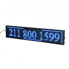 Πινακίδα LED κυλιόμενων μηνυμάτων 100x20 cm μπλέ - OEM