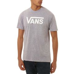 Vans Classic Heat Athletic Ανδρικό T-shirt Γκρι με Λογότυπο VN0000UMATH