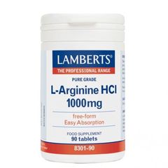 Lamberts L-Arginine HCl 1000mg 90 ταμπλέτες