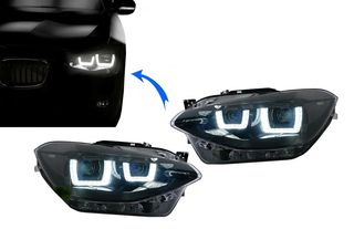 ΦΑΝΑΡΙΑ ΕΜΠΡΟΣ Osram BMW 1 Series F20 F21 (2011-08.2014) Dynamic Sequential Turning Lights Black