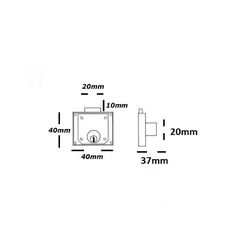 Μίνι κλειδαριά συρταριών 32mm Drawer lock-thumb-1