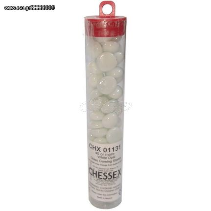 Gaming Glass Stones in Tube - White (40)