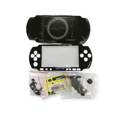 PSP 3004 Full Housing Shell Case Black-thumb-1