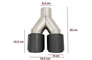 ΜΠΟΥΚΑ ΕΞΑΤΜΙΣΗΣ CARBON ΓΙΑ BMW X3 LCI (F25) (6.3cm)