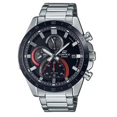 Ρολόι ανδρικό Casio Edifice EFR-571DB-1A1VUEF με μπρασελέ και μαύρο καντράν