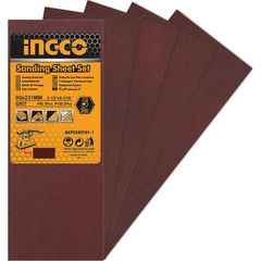 Φύλλα Λείανσης Τριβείου 90 x 231mm Σετ 5 τεμ. INGCO AKFS240101-1