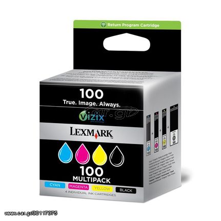 Μελάνι Lexmark 100 multipack 4 colors CMYK 14N1912E