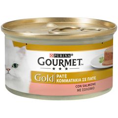 Υγρή Τροφή για Ενήλικες Γάτες Purina Gourmet Gold  Πατέ με Σολομό 85 gr