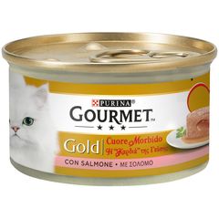 Υγρή Τροφή για Ενήλικες Γάτες Purina Gourmet Gold "Η Καρδιά της Γεύσης"  με Σολομό 85 gr