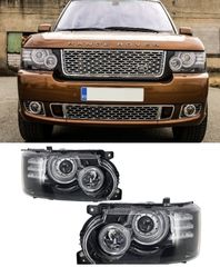 ΦΑΝΑΡΙΑ ΕΜΠΡΟΣ Headlights Land Range Rover Vogue L322 (2002-2009) Facelift 2010 Conversion