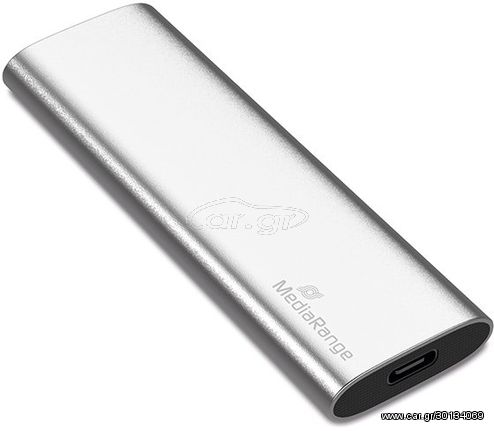 MediaRange Εξωτερικός Σκληρός Δίσκος SSD USB Type C 120GB Silver - (MR1100)