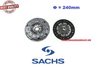 Σετ συμπλέκτη SACHS (ΚΑΙΝΟΥΡΓΙΟΣ) ,240mm ,SKODA ,SUPERB 2008-2015   (,BMP,BKD,CFFB,CLJA,CFFB 4x4,CBBB,CBBB 4x4,CFGB,CFGB 4x4) 