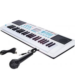 USB Αρμόνιο Synthesizer 49 Πλήκτρων με Αυτόματες Συγχορδίες & Μικρόφωνο KARAOKE Electronic Digital Keyboard Παιδικό