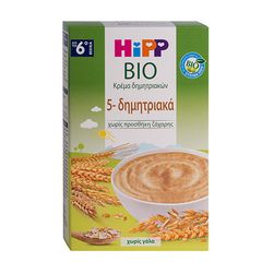 Hipp Κρέμα 5 Δημητριακών από τον 6ο Mήνα 200gr