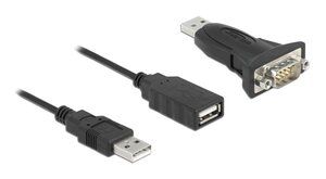 DELOCK αντάπτορας USB σε RS-232 DB9 61506 με καλώδιο USB, 0.8m, μαύρο