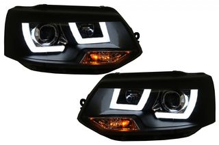 ΦΑΝΑΡΙΑ ΕΜΠΡΟΣ LED Headlights VW Transporter T5 Multivan Facelift (2010-2015) U Tube Xenon Look