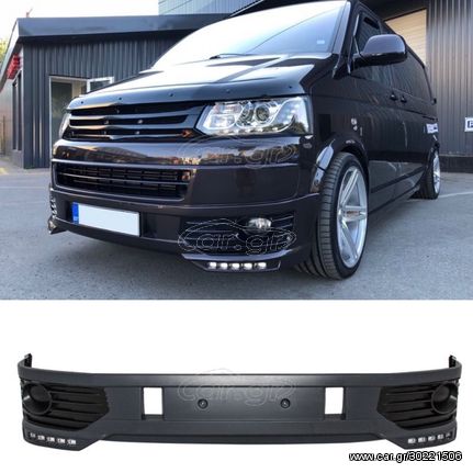 ΠΡΟΦΥΛΑΚΤΗΡΑΣ ΕΜΠΡΟΣ VW Transporter Multivan Caravelle T5 T5.1 Facelift (2010-2015) Sportline Design LED DRL