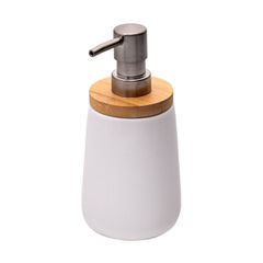 Αντλία σαπουνιού BAΜBOO ESSENTIALS πορσελάνης 360ml σε λευκό χρώμα
