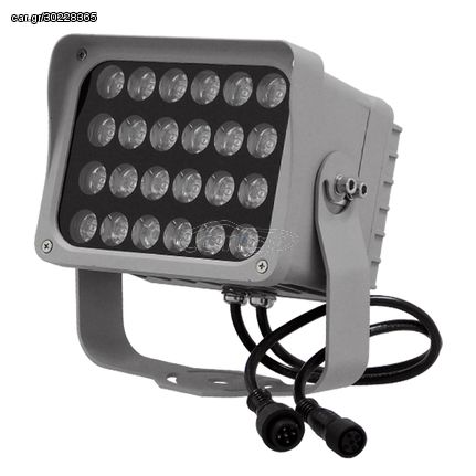 LED Προβολέας Αρχιτεκτονικού Φωτισμού GENIUS DMX512 48W CREE 24v 4800lm Δέσμης 10° Μοιρών Αδιάβροχος IP67 RGB GloboStar 05028