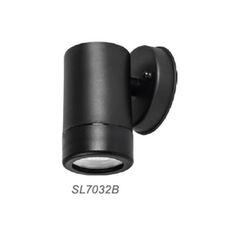 SL7032B ONE BEAM BLACK PP WALL LIGHT GU10Max.3W LED IP44 87x60x120mm