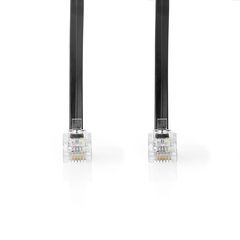 NEDIS CTGT90200BK20 Telecom Cable RJ11 Male RJ11 Male 2.0 m Black 233-1739