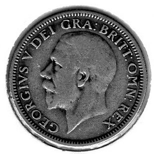 ONE SILVER  SHILLING 1930 GEORGIVS V G.BRITAIN .