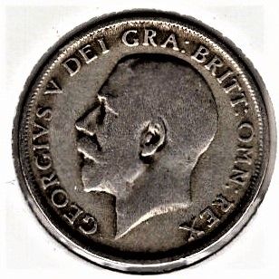 ONE SILVER  SHILLING 1920 GEORGIVS V G.BRITAIN .