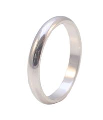 Βέρα γάμου ή αρραβώνα λευκόχρυση μονόχρωμη 2828