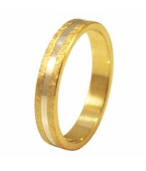 Βέρα χρυσή Κ14 μονόχρωμη ή δίχρωμη σφυρίλατη 34034