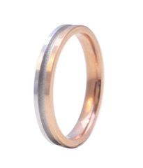 Βέρες ροζ χρυσό γάμου και αρραβώνα Κ14 μονόχρωμες δίχρωμες σφυρίλατες 28017