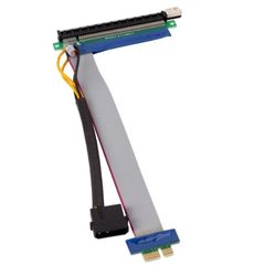 PCI-Express PCI-E Extension Cable 1x To 16x Riser Card Adapter Plug And Play με Molex και Πυκνωτή