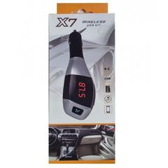 X7 Bluetooth Wireless Car Kit Mp3 Player Handsfree FM Transmitter Remote Control Usb Charger (oem)
