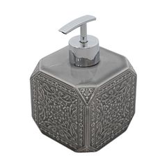 Αντλία σαπουνιού FENG SHUI πήλινη χωρητικότητας 460ml σε γκρι χρώμα