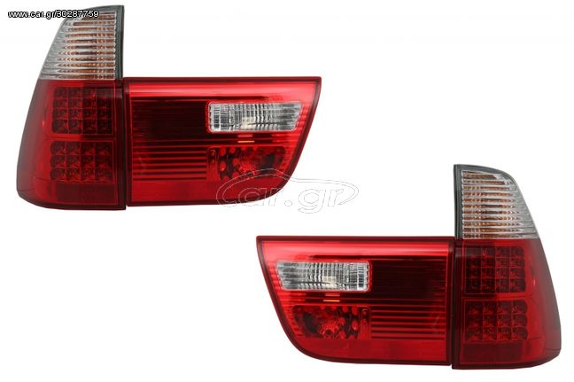 ΟΠΙΣΘΙΑ LED ΦΑΝΑΡΙΑ ΓΙΑ BMW X5 SUV (E53)(CRYSTAL/RED)