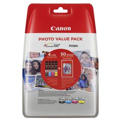 Canon CLI-551XL Photo Value Pack C/M/Y/BK PP-201 10x15 cm 50 Sh.
