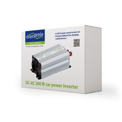 Energenie Inverter EG-PWC-032 300W Μετατροπέας Τάσης 12V DC σε 230V AC με Θύρα USB για Aυτοκίνητα και Bάρκες & Ενδείξη Led