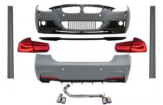 BODY KIT BMW 3 Series F30 (2011-2019) M-Performance Design with Trunk Spoiler Piano Black and LED Taillights Dynamic