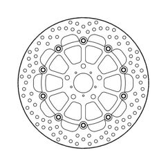 Moto-Master Halo series floating brake rotor TUV appr.