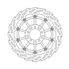 Moto-Master Flame series floating brake rotor L/F TUV appr.