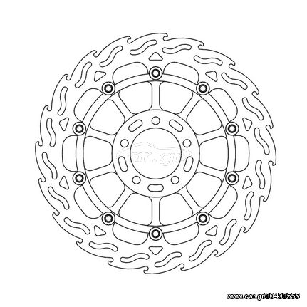 Moto-Master Flame series floating brake rotor L/F TUV appr.