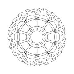 Moto-Master Flame series floating brake rotor R/F TUV appr.