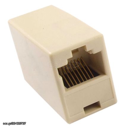 POWERTECH RJ 45 εξάρτημα UTP (μούφα), θηλυκό/θηλυκό, 8p8c, λευκό CAB-N040 id: 5732