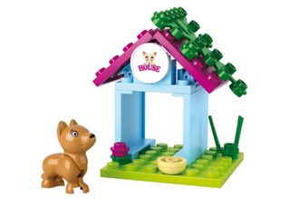 SLUBAN Τουβλάκια Girls Dream, Dog House M38-B0513, 18τμχ M38-B0513 id: 17956