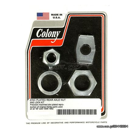 COLONY REAR AXLE NUT & LOCK KIT