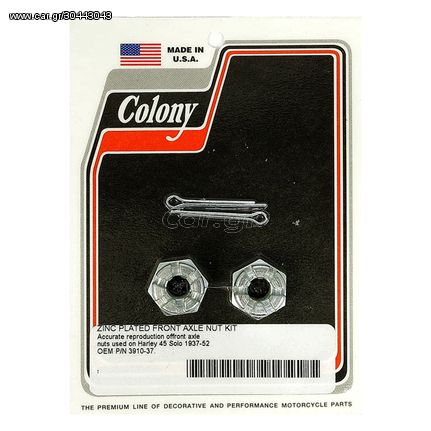 COLONY AXLE NUT KIT. FRONT