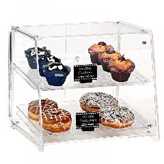 Κλασσική βιτρίνα ταμείου Plexiglass 2 επιπέδων με 2 διάφανους δίσκους διαστάσεων 30x40εκ
