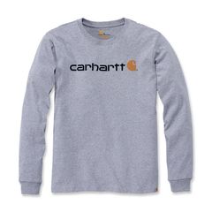 Carhartt Long sleeve t-shirt Core logo heather grey (Fits: > size 2XL)
